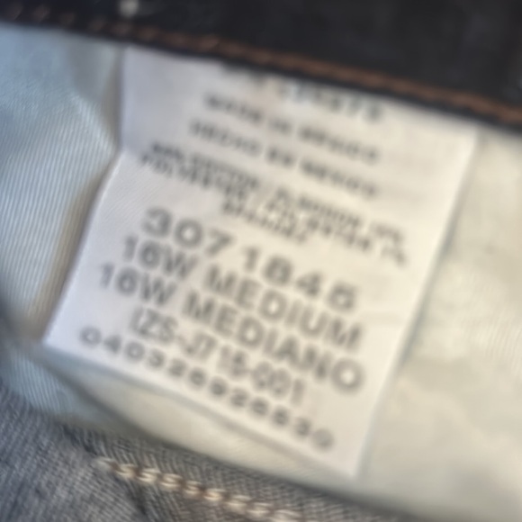 LEE RELAXED FIT WAIST POCKETS ZIPPER DENIM JEANS STRETCH WOMEN SIZE 16 W MEDIUM - Picture 7 of 7